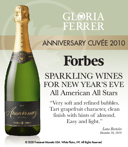 Gloria Ferrer Anniversary 2010 - Forbes - Sparkling Wines NYE - ShelfTalker